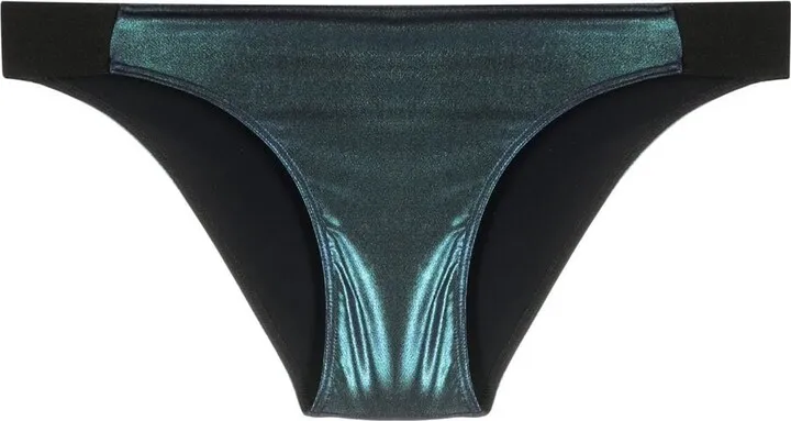 Metallic-Effect Bikini Bottoms