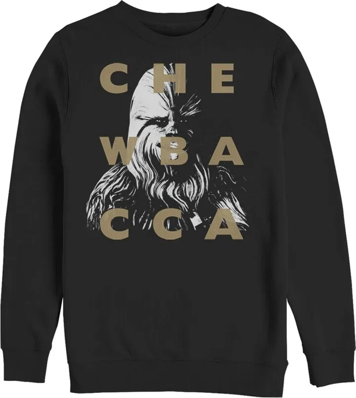 Men's Star Wars: The Clone Wars Chewbacca Text Overlay Sweatshirt - Black - Small