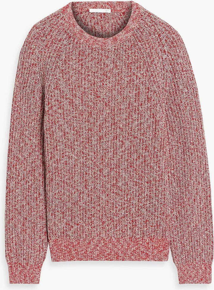 Bungee marled ribbed-knit cotton-blend sweater