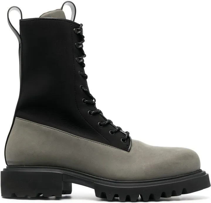 Show lace-up combat boots