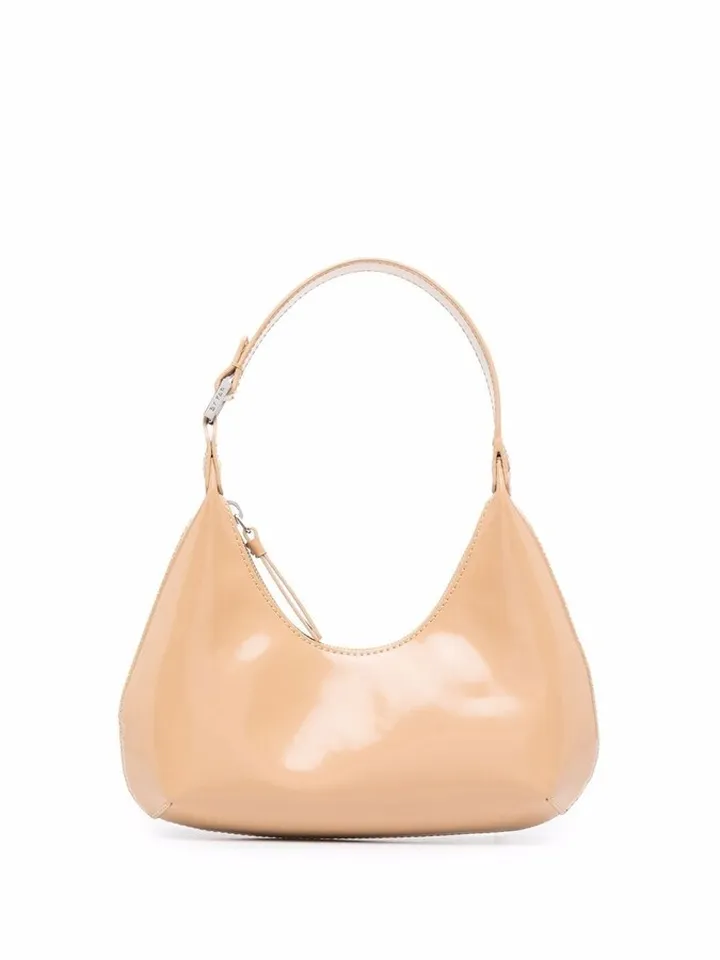 Curved Zip-Up Tote Bag