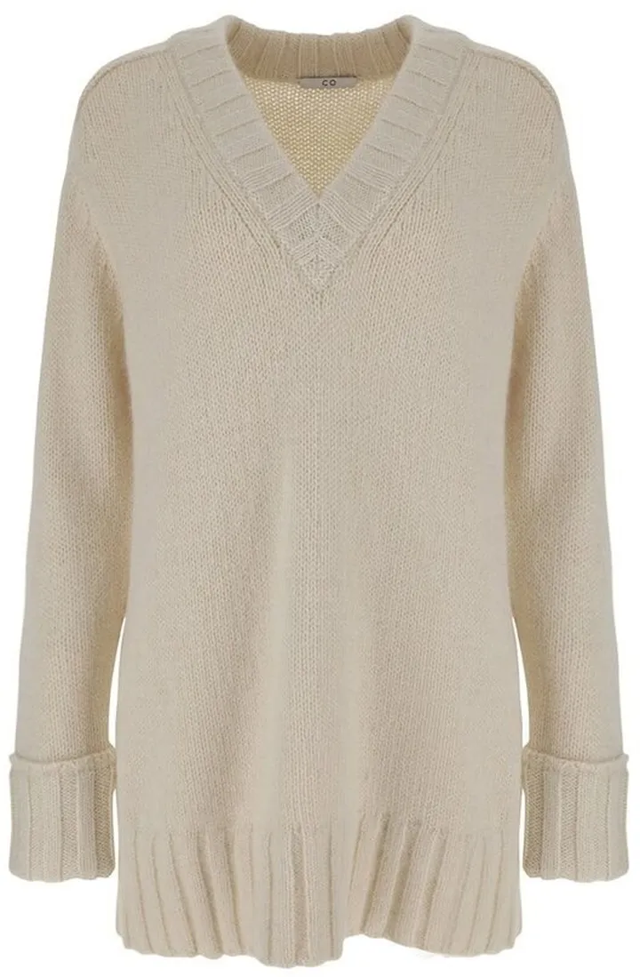 Co Rib-Trimmed V Neck Jumper