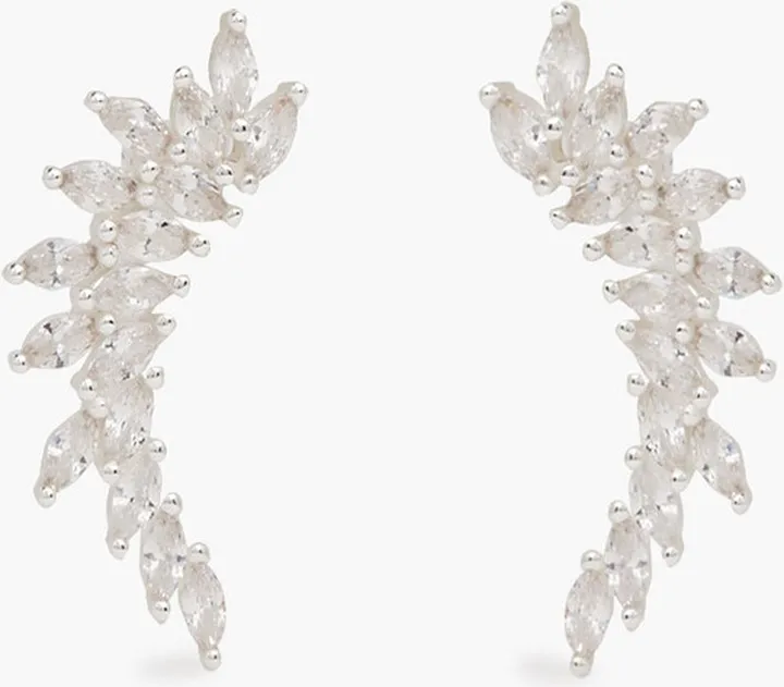 14-Karat Gold Vermeil Crystal Earrings