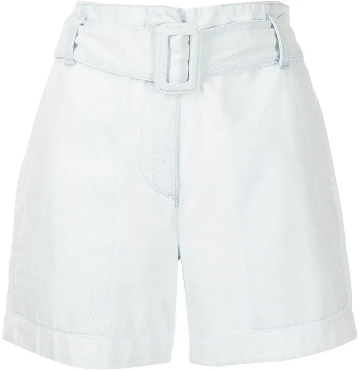 High-Waisted Belted Shorts