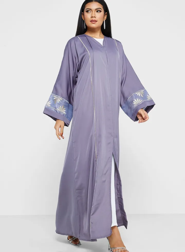 Border Sleeve Detail Abaya
