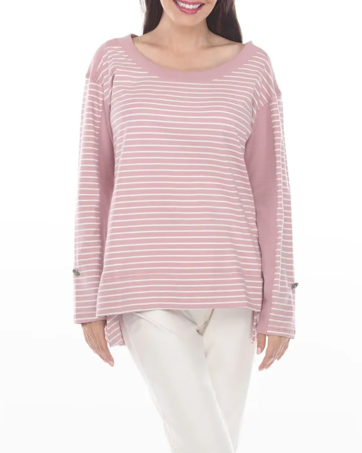 DIscover Striped Long-Sleeve Top