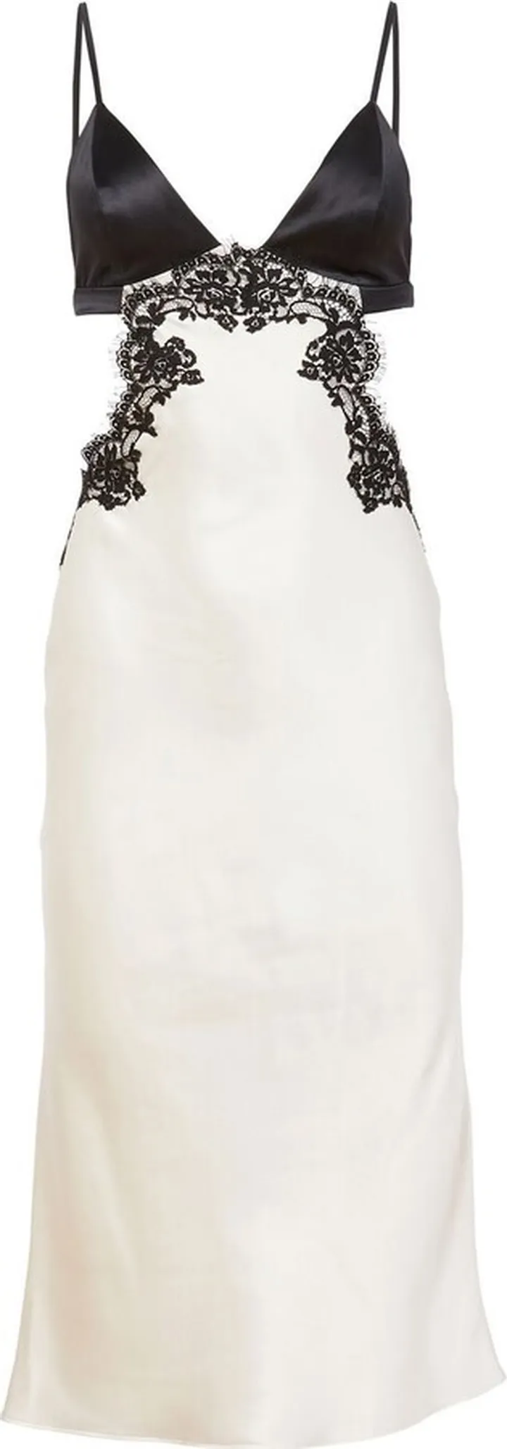 Lace-Trim Cut-Out Slip Dress