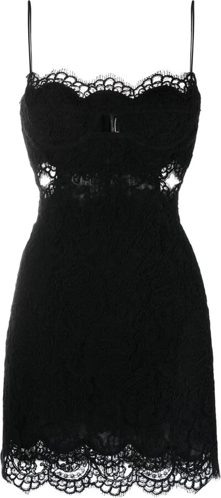 Floral-Lace Cut-Out Minidress