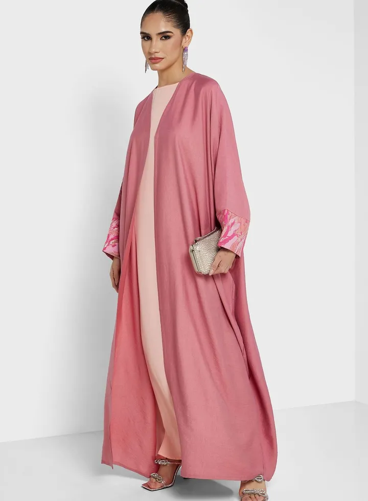 Embroidered Sleeve Abaya