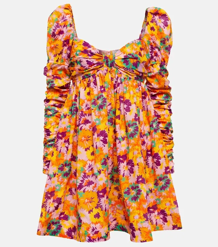 Floral cotton minidress