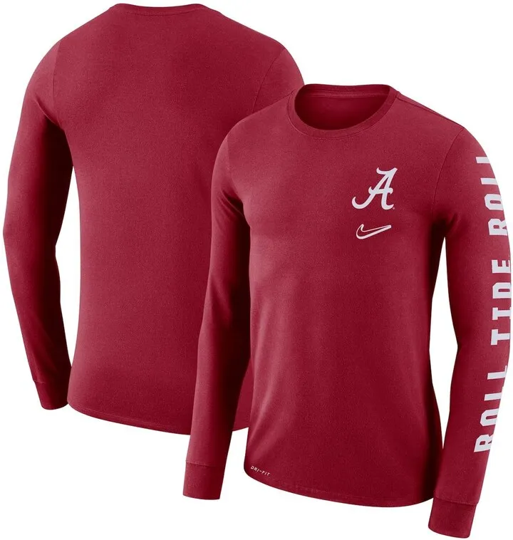 Men's Crimson Alabama Crimson Tide Local Mantra Performance Long Sleeve T-shirt