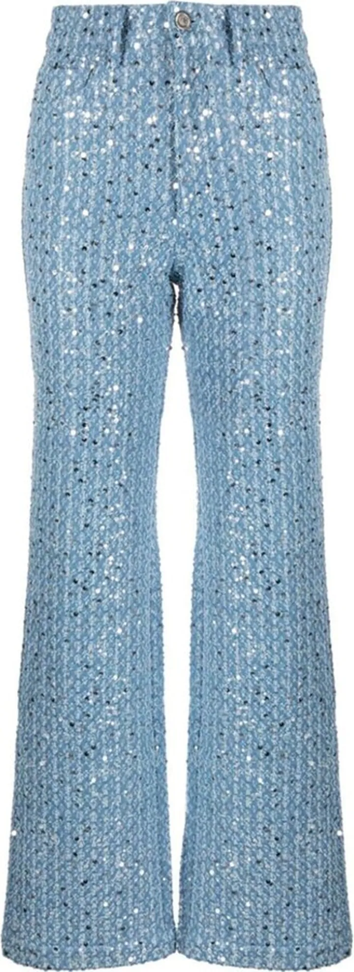Sequin-Embellished Jeans