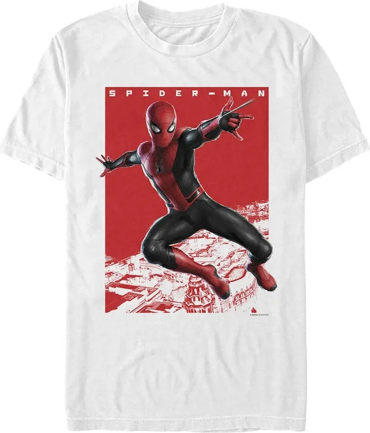Men's Marvel Spider-Man: Far From Home Sightseeing T-Shirt - White - 3X Large
