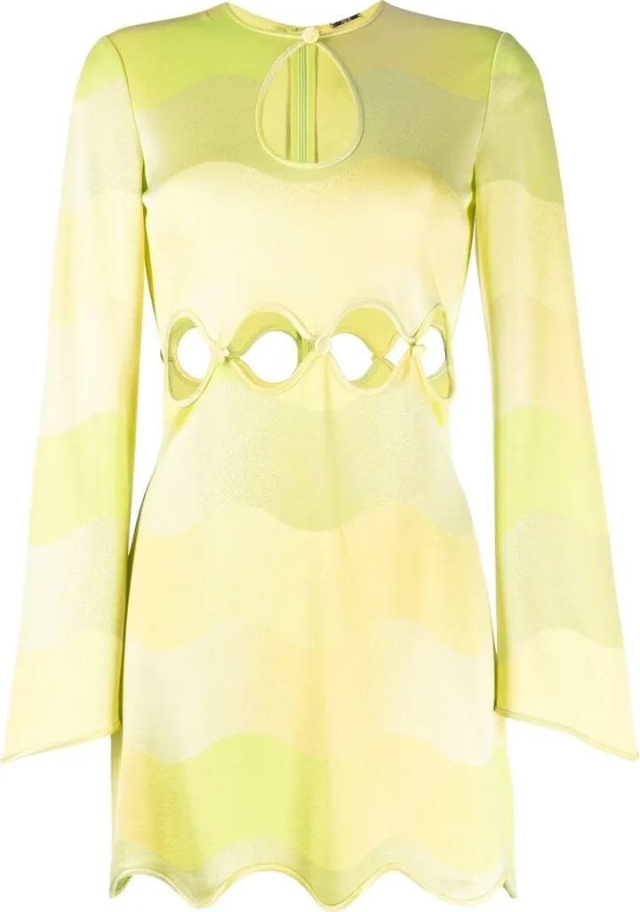 Chiara scallop-hem short dress