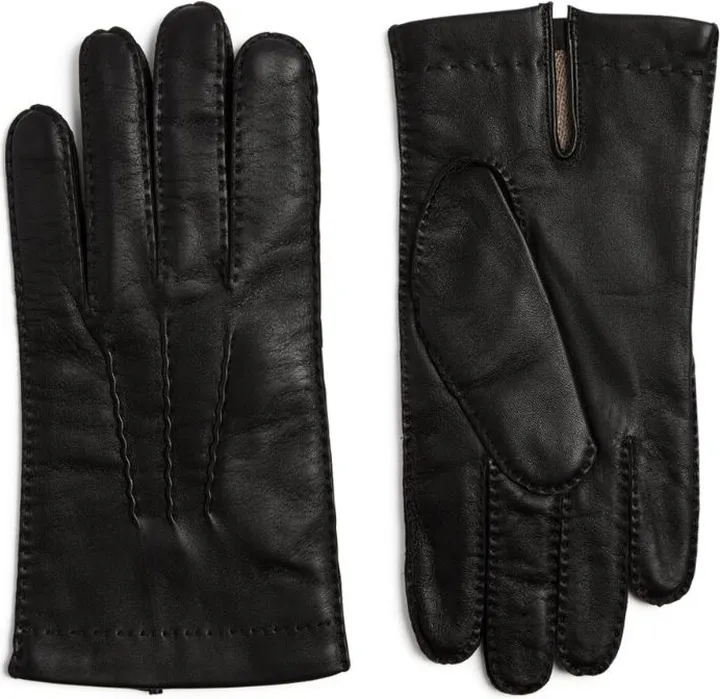 Dents Leather Cashmere-Lined Gloves