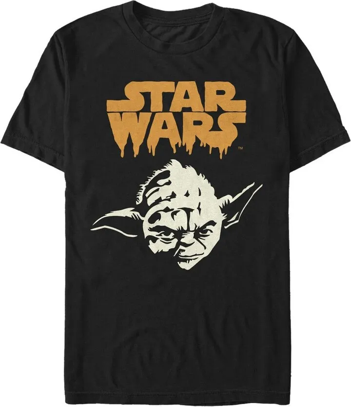 Men's Star Wars Halloween Spooky Yoda T-Shirt - Black - 5X Large
