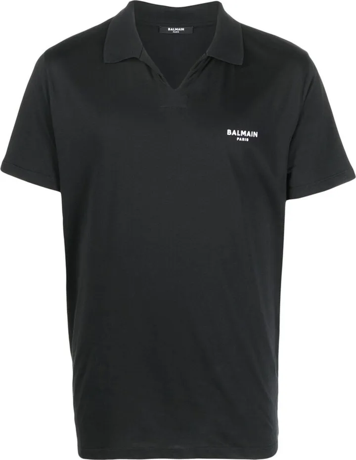 wingtip-collar cotton T-shirt