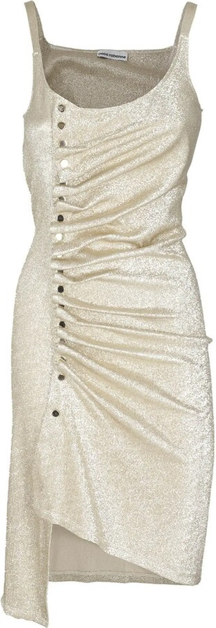 Paco Rabanne Ruched Scoop Neck Mini Dress