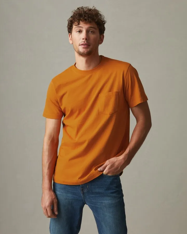 Heavyweight Pocket Tee - Amber