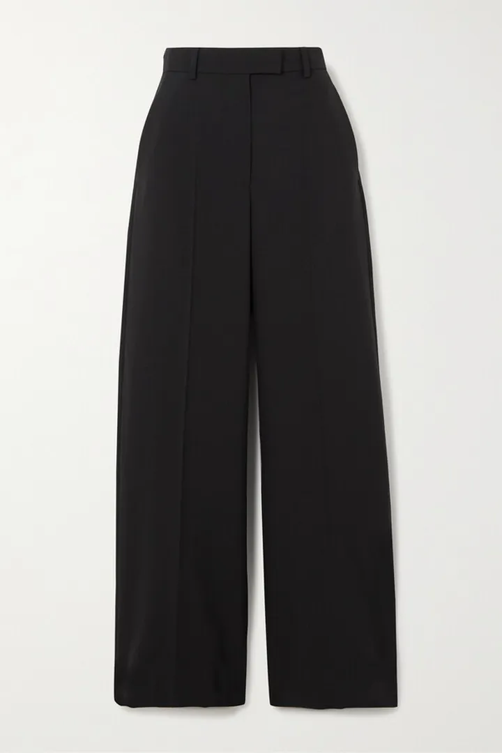 Valentino Garavani - Grain De Poudre Wool Straight-leg Pants - Black