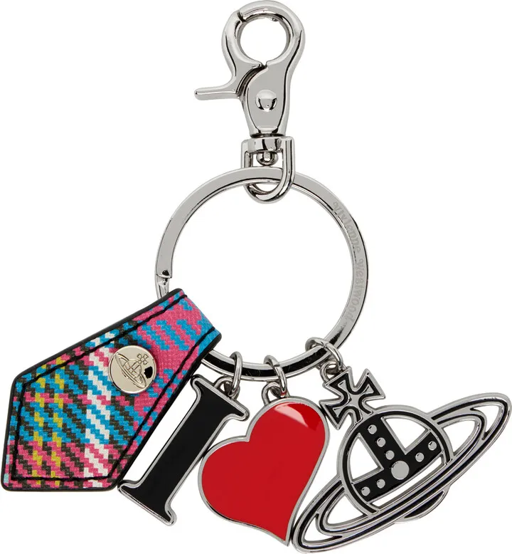 Vivienne Westwood Multicolor I Love Orb Keychain