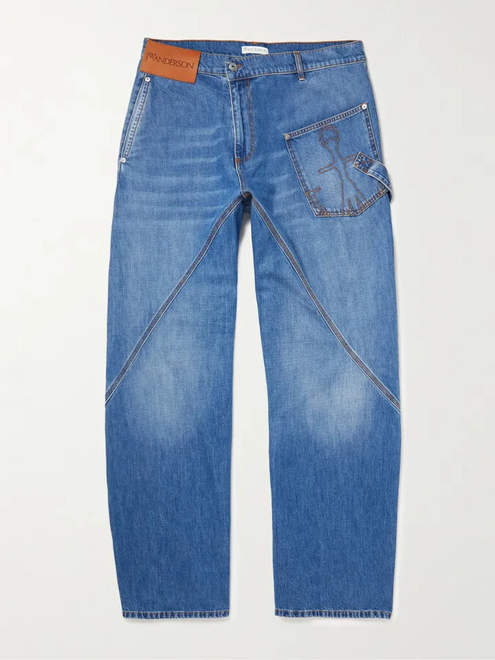Twisted Workwear Wide-Leg Jeans