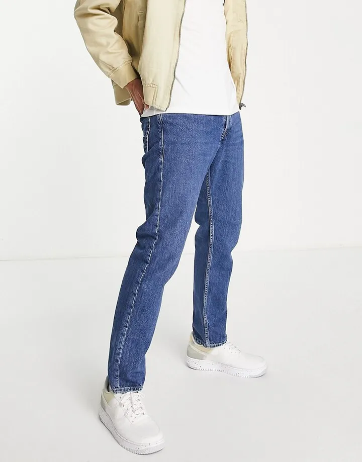 Jack & Jones Intelligence Chris loose fit jeans in dark blue rinse