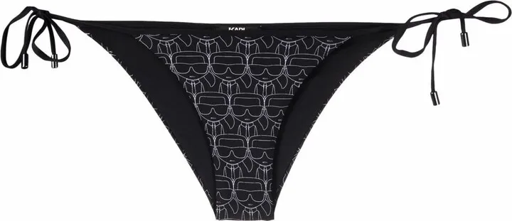 Monogram-Pattern Side-Tie Bikini Briefs