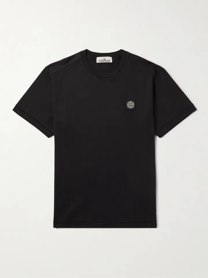 Logo-Appliquéd Garment-Dyed Cotton-Jersey T-Shirt