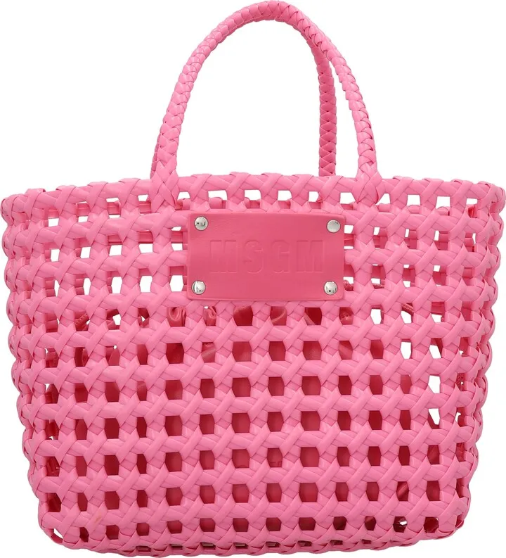 Logo Weaved Shopping Bag MSGM