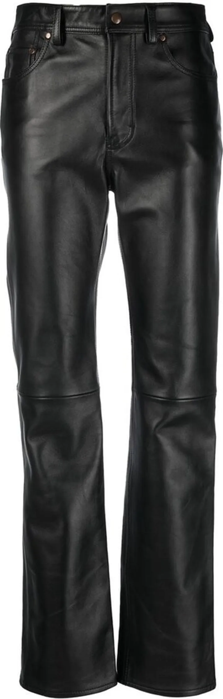 Straight-Leg Leather Trousers