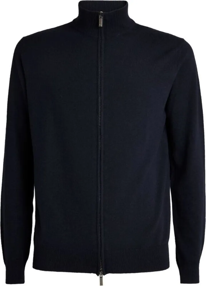 Giorgio Armani Cashmere Zip-Up Sweater