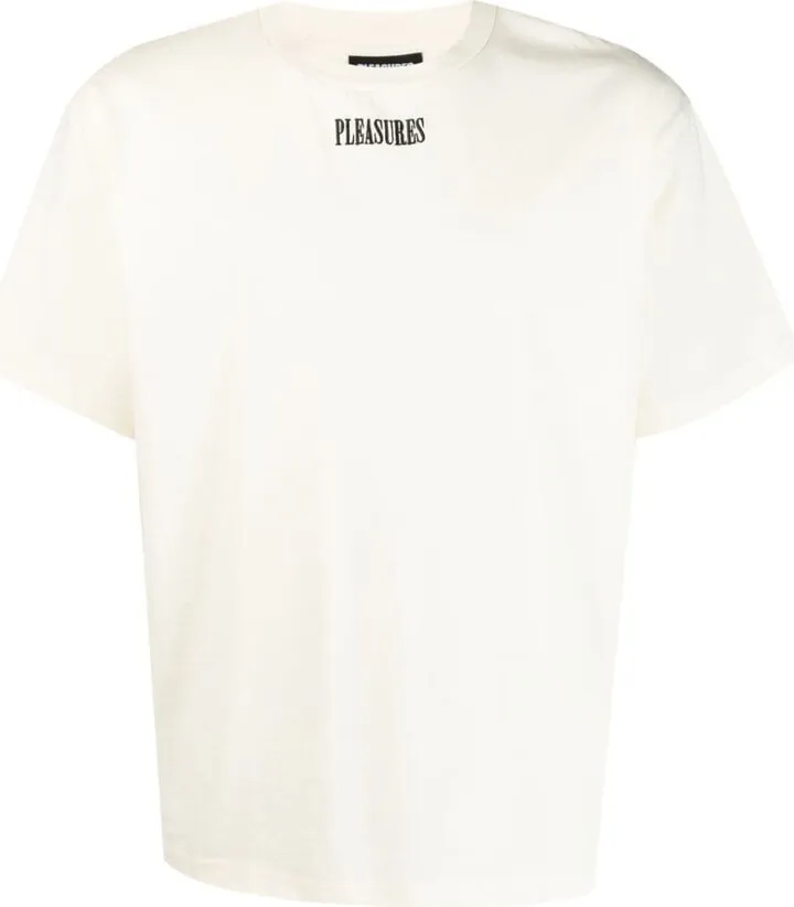 plaid-design cotton T-shirt