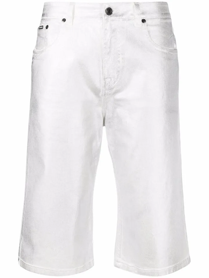 Knee-Length Denim Shorts
