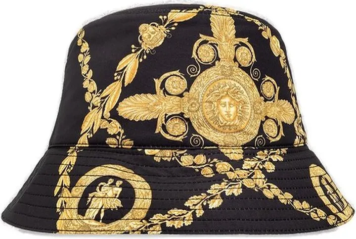 Versace Barocco Printed Dropped Narrow Brim Bucket Hat