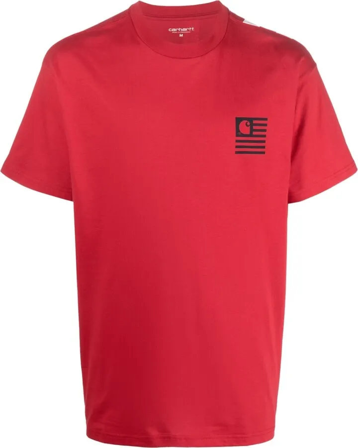 logo-print organic-cotton T-shirt