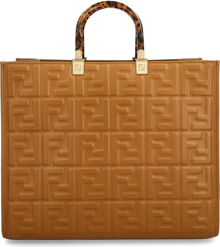 Fendi Monogram Embossed Tote Bag