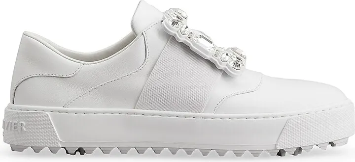 Viv Golf Embellished-Buckle Slip-On Sneakers