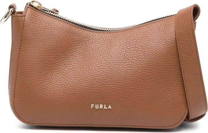 Grained Leather Shoulder Bag