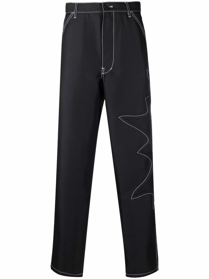 Cropped Straight-Leg Trousers