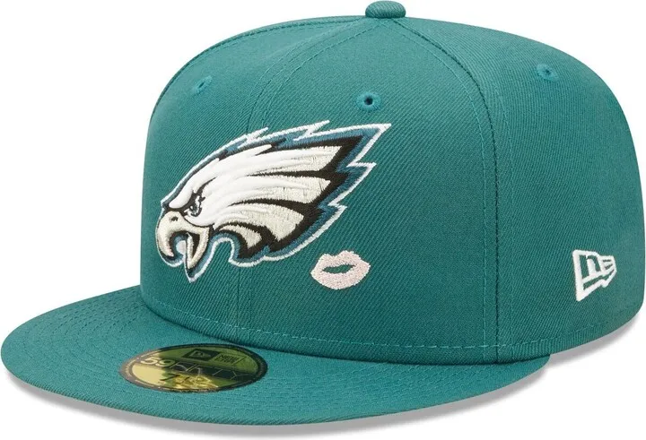 Men's New Era Midnight Green Philadelphia Eagles Lips 59FIFTY Fitted Hat