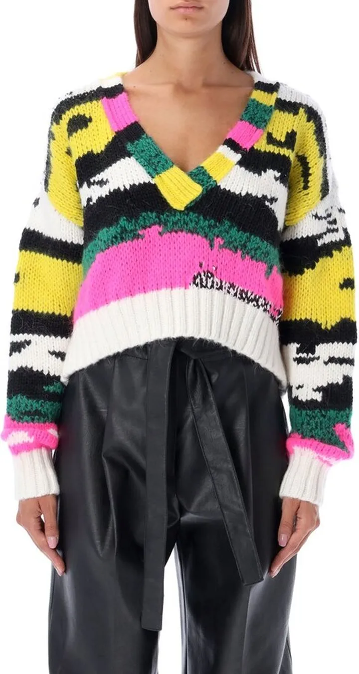 Philosophy Di Lorenzo Serafini Knitted V-Neck Jumper