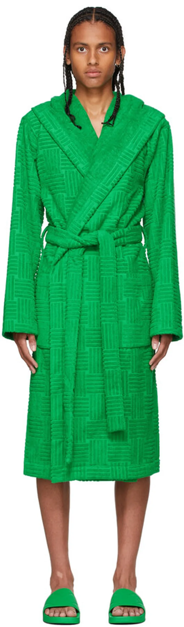 Bottega Veneta Green Intrecciato Bathrobe