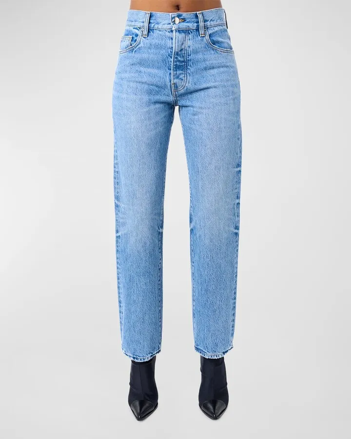 Straight-Leg Denim Pants