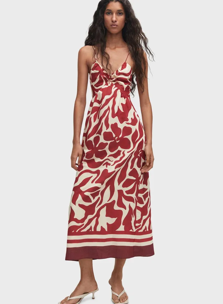 Strappy Floral Print Dress