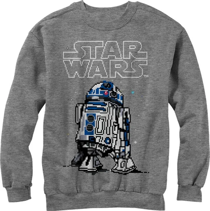 Men's Star Wars Pixel R2-D2 Sweatshirt - Athletic Heather - 3X Large