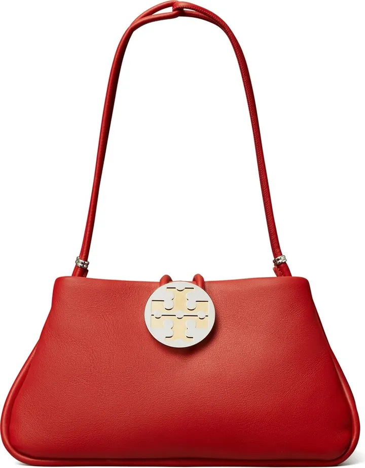 Violet Leather Shoulder Bag