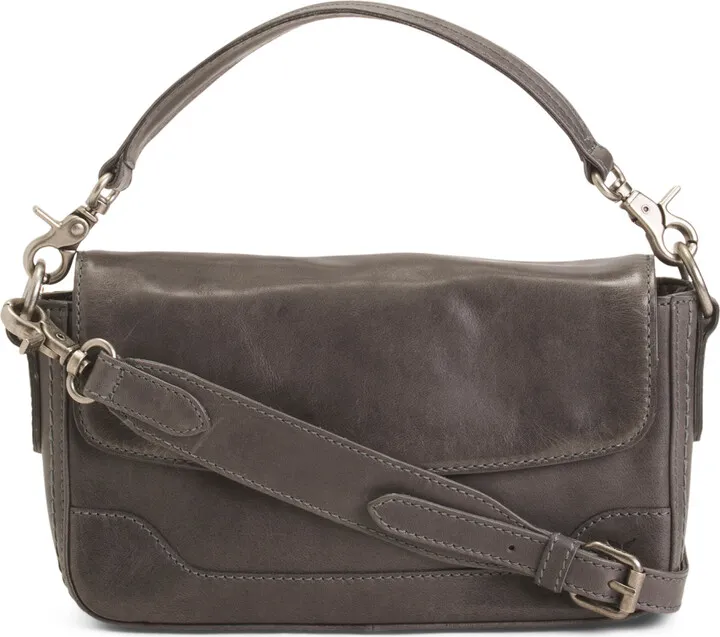 Leather Baguette Shoulder Bag