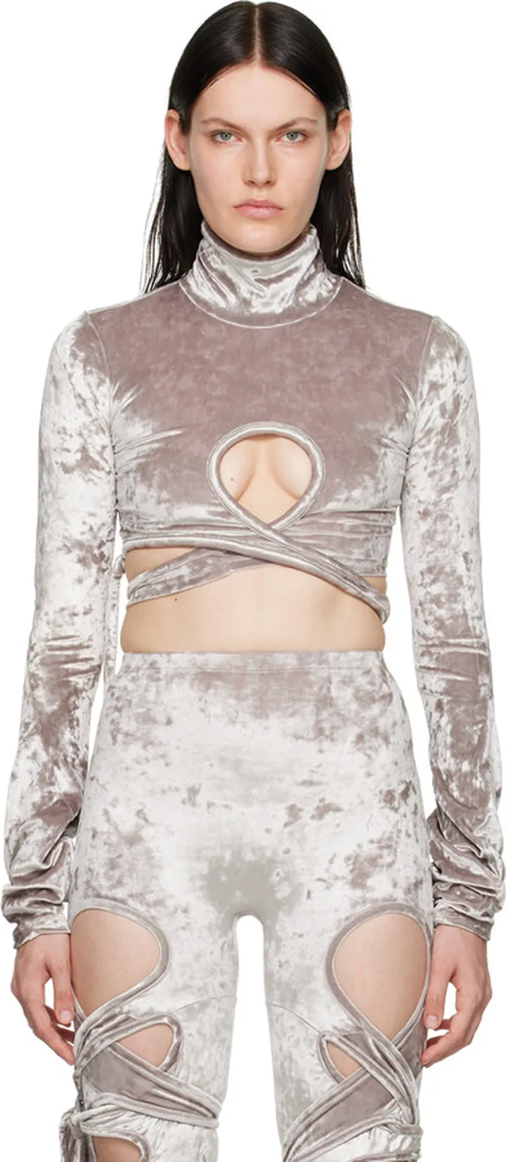 Ottolinger Silver Wrap Loop Turtleneck