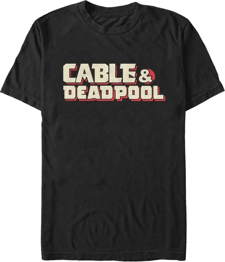 Men's Marvel Cable & Deadpool Logo T-Shirt - Black - 3X Large